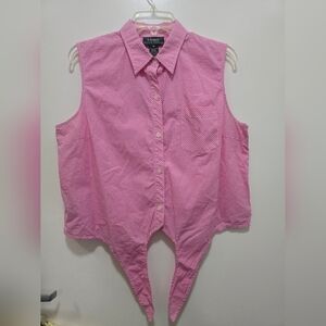 Ralph Lauren Pink Gingham Blouse